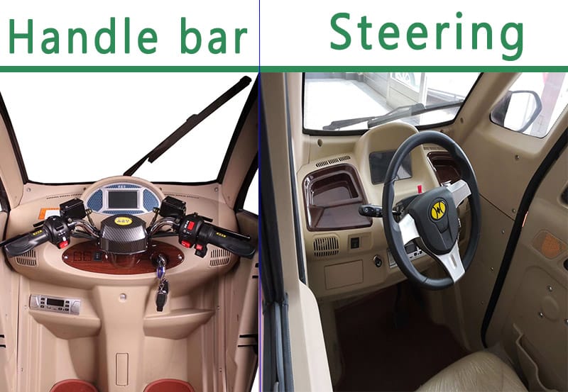 handbar and steering wheel options