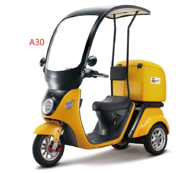 Food Food Delivery Scooter Three Wheel with Insulated Takeaway Box